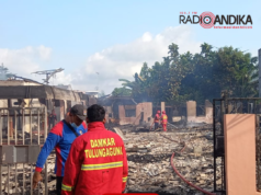 Korsleting Listrik, Rumah Produksi Mebel Di Pandean Durenan Trenggalek Ludes Terbakar