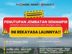 Mulai Hari Ini, Jembatan Semampir Kota Kediri Ditutup Total Selama Sepekan