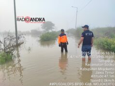 Dua Titik Banjir di Sooko Mojokerto Mulai Surut
