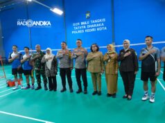Kapolda Jatim Resmikan GOR Bulutangkis Polres Kediri Kota