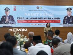 Pj Wali Kota Kediri Hadiri Pisah Kenal Kepala Lapas Kelas IIA Kediri