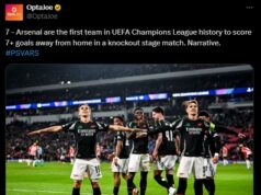 Arsenal Hancurkan PSV 7-1, Ciptakan Rekor Baru di Liga Champions