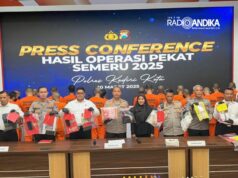 Polres Kediri Kota Tangkap 21 Tersangka dalam Operasi Pekat 2025