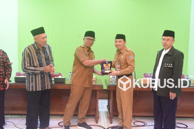 Wakil Wali Kota Kediri Qowimuddin Thoha menerima kunjungan kerja Forum Kerukunan Umat Beragama (FKUB) Kabupaten Jombang. (Foto. Redaksi)