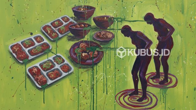 Ilustrasi keracunan MBG. (Ilustrasi AI)