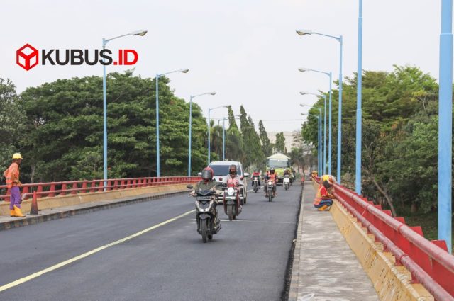 Proses rehabilitasi Jembatan Semampir telah rampung dan jembatan siap kembali dibuka. (Foto. Redaksi)