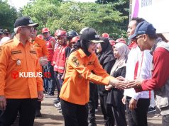 Walikota Kediri Pimpin Apel Gelar Peralatan dan Simulasi Bencana Banjir, Satu Komando Hadapi Cuaca Ekstrem