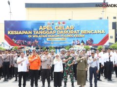 Polres Kediri dan Forkopimda Gelar Apel Kesiapan Tanggap Darurat Bencana