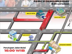 Rekayasa Lalin Malam Tahun Baru di Kediri, Sejumlah Jalan Ditutup Mulai Sore Ini
