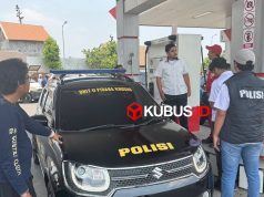 Satreskrim Polres Kediri Awasi SPBU